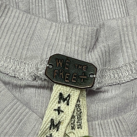 Free People We The Free Faye Ribbed Tank Top with Keyhole in Lilac - Picture 6 of 6